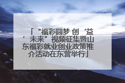 “福彩圆梦 创‘益’未来”视频征集暨山东福彩就业创业政策推介活动在东营举行