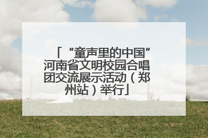 “童声里的中国”河南省文明校园合唱团交流展示活动（郑州站）举行