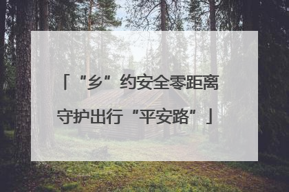 “乡”约安全零距离 守护出行“平安路”