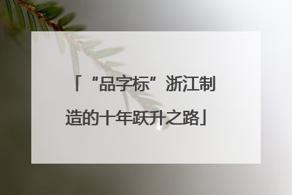 “品字标”浙江制造的十年跃升之路