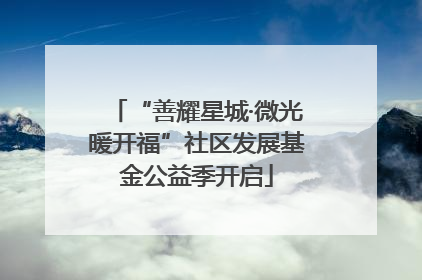 “善耀星城·微光暖开福”社区发展基金公益季开启