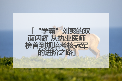 “学霸”刘爽的双面闪耀 从执业医师榜首到规培考核冠军的进阶之路