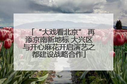 “大戏看北京” 再添京南新地标 大兴区与开心麻花开启演艺之都建设战略合作