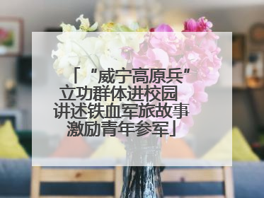 “威宁高原兵”立功群体进校园 讲述铁血军旅故事激励青年参军