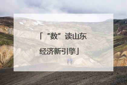 “数”读山东经济新引擎