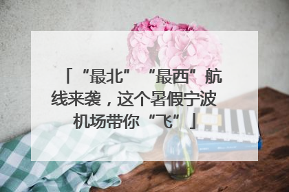 “最北”“最西”航线来袭，这个暑假宁波机场带你“飞”