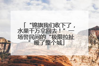 “锦旗我们收下了，水果千万拿回去！”一场警民间的“极限拉扯”暖了整个城