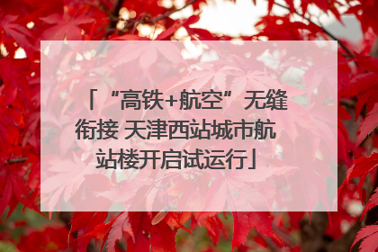“高铁+航空”无缝衔接 天津西站城市航站楼开启试运行