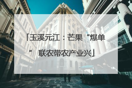 玉溪元江：芒果“爆单” 联农带农产业兴