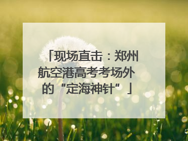 现场直击：郑州航空港高考考场外的“定海神针”