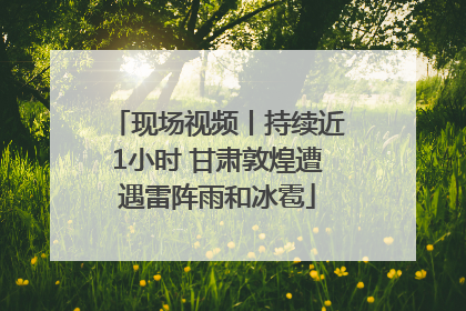 现场视频丨持续近1小时 甘肃敦煌遭遇雷阵雨和冰雹
