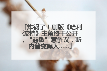 炸锅了！剧版《哈利·波特》主角终于公开，“赫敏”惹争议，斯内普变黑人……