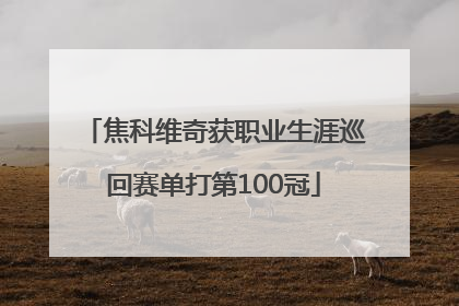焦科维奇获职业生涯巡回赛单打第100冠