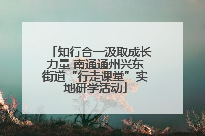 知行合一汲取成长力量 南通通州兴东街道“行走课堂”实地研学活动