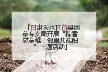 甘肃天水甘谷县烟草专卖局开展“粽香慰童稚，邻里共端阳”主题活动