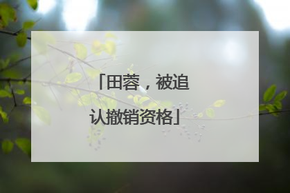 田蓉，被追认撤销资格