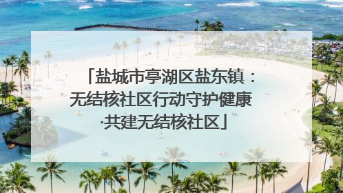 盐城市亭湖区盐东镇：无结核社区行动守护健康 ·共建无结核社区
