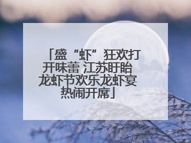 盛“虾”狂欢打开味蕾 江苏盱眙龙虾节欢乐龙虾宴热闹开席