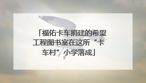 福佑卡车捐建的希望工程图书室在这所“卡车村”小学落成