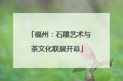 福州：石雕艺术与茶文化联展开幕
