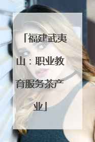 福建武夷山：职业教育服务茶产业