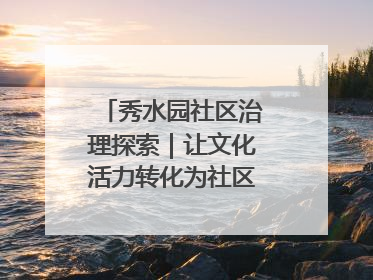 秀水园社区治理探索｜让文化活力转化为社区治理动力