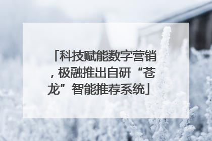 科技赋能数字营销，极融推出自研“苍龙”智能推荐系统