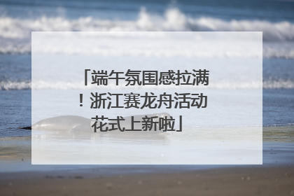 端午氛围感拉满！浙江赛龙舟活动花式上新啦