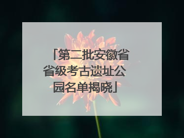 第二批安徽省省级考古遗址公园名单揭晓