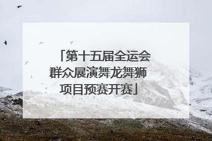 第十五届全运会群众展演舞龙舞狮项目预赛开赛