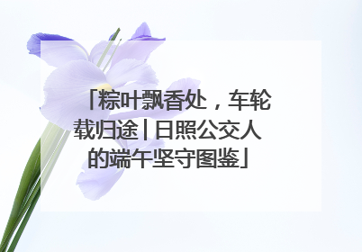 粽叶飘香处，车轮载归途│日照公交人的端午坚守图鉴