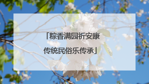 粽香满园祈安康 传统民俗乐传承