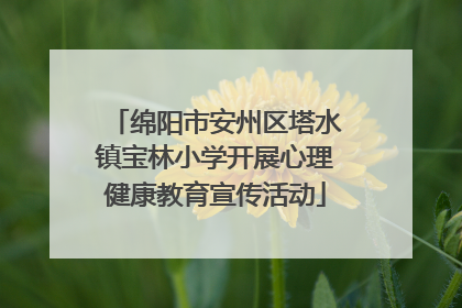 绵阳市安州区塔水镇宝林小学开展心理健康教育宣传活动