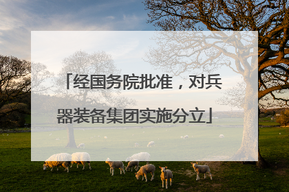 经国务院批准，对兵器装备集团实施分立