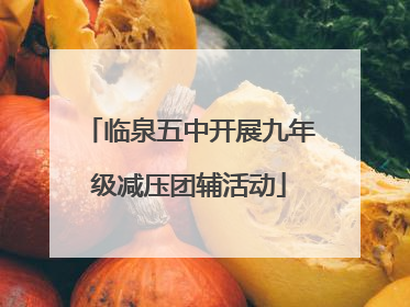 临泉五中开展九年级减压团辅活动