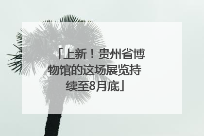 上新！贵州省博物馆的这场展览持续至8月底