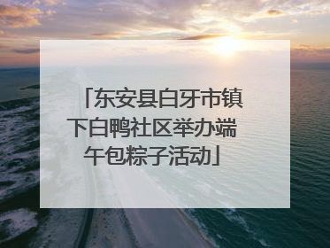 东安县白牙市镇下白鸭社区举办端午包粽子活动