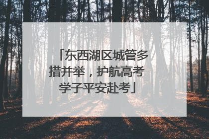 东西湖区城管多措并举，护航高考学子平安赴考