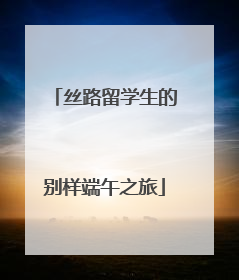 丝路留学生的别样端午之旅