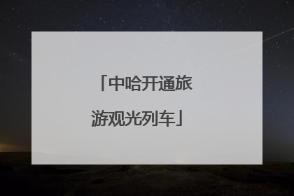 中哈开通旅游观光列车