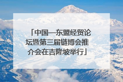 中国—东盟经贸论坛暨第三届链博会推介会在吉隆坡举行