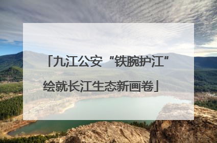 九江公安“铁腕护江”绘就长江生态新画卷