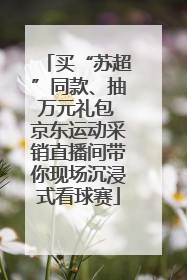 买“苏超”同款、抽万元礼包 京东运动采销直播间带你现场沉浸式看球赛