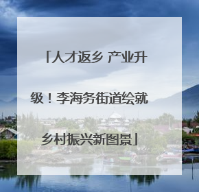 人才返乡 产业升级！李海务街道绘就乡村振兴新图景