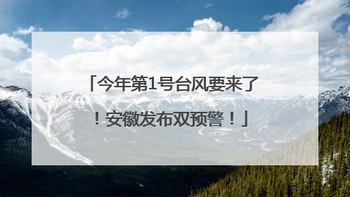 今年第1号台风要来了！安徽发布双预警！