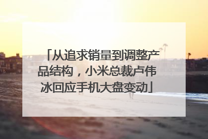从追求销量到调整产品结构，小米总裁卢伟冰回应手机大盘变动