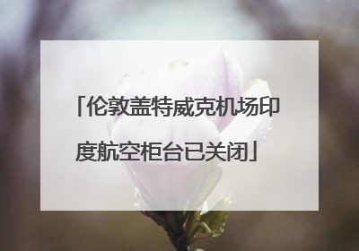 伦敦盖特威克机场印度航空柜台已关闭
