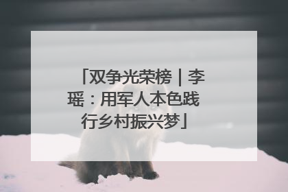 双争光荣榜｜李瑶：用军人本色践行乡村振兴梦