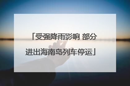 受强降雨影响 部分进出海南岛列车停运