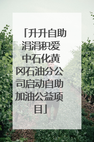 升升自助 涓涓积爱 中石化黄冈石油分公司启动自助加油公益项目